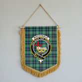 MacDonald of the Isles Hunting Ancient Tartan Crest Wall Hanging Banner - Wood Pole